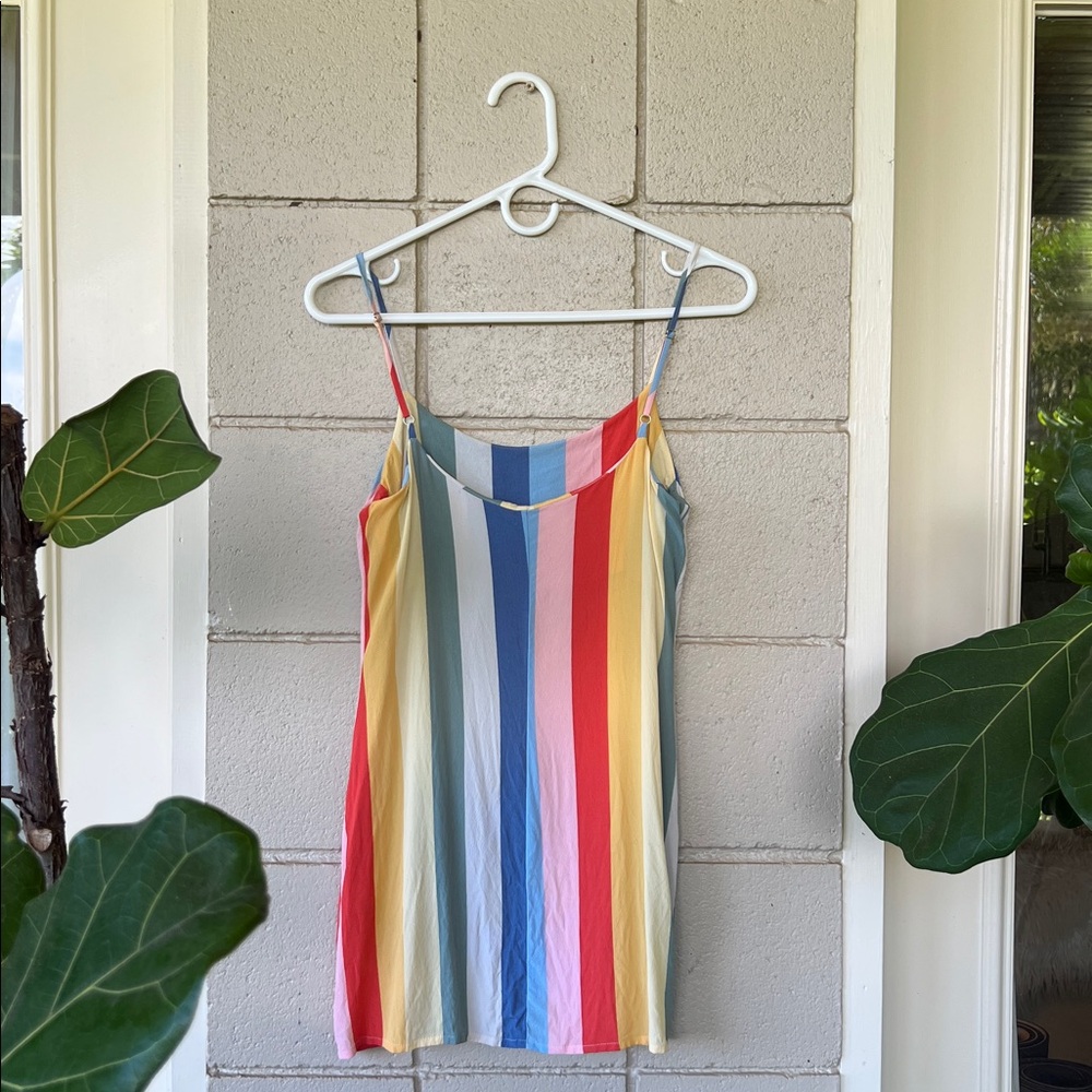 Reformation Lindsey Pastel Vertical Stripe Cami Dress 🌈 - Picture 4 of 4
